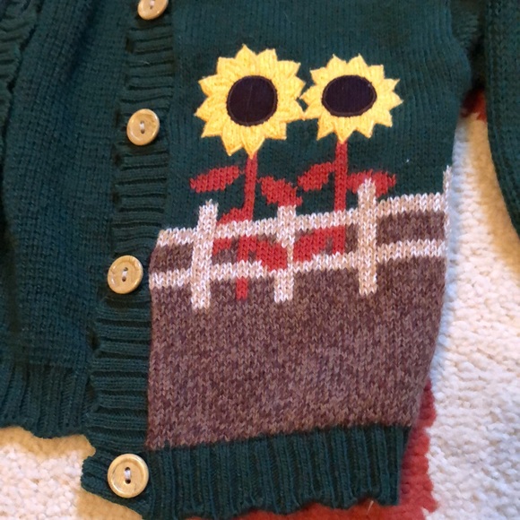 Sweet plaid skirt and embroidered sweater set. Perfect for fall! - Picture 4 of 5